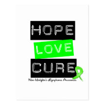 Non Hodgkins Lymphoma  Hope Love Cure Postcard