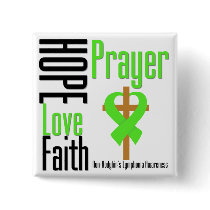 Non-Hodgkins Lymphoma Hope Love Faith Prayer Cross Button