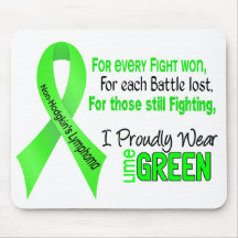 Non-hodgkins Lymphoma I Proudly Wear Lime Green Mouse Pads