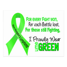 Non-hodgkins Lymphoma I Proudly Wear Lime Green Postcard