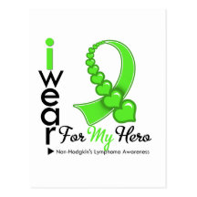 Non Hodgkin's Lymphoma I Wear Lime Green HERO Postcards