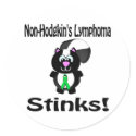 Non-Hodgkins Lymphoma Stinks Skunk Awareness stickers