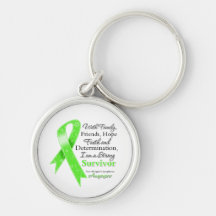 Non-Hodgkins Lymphoma Support Strong Survivor Key Chains
