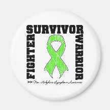 Non-Hodgkins Lymphoma Survivor Fighter Warrior Fridge Magnet