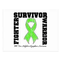 Non-Hodgkins Lymphoma Survivor Fighter Warrior Post Card