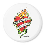 Non-Hodgkins Lymphoma Tattoo Heart Fridge Magnets