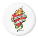 Non-Hodgkins Lymphoma Tattoo Heart magnets