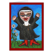 Nonne géniale heureuse de Preachin - carte