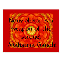 Nonviolence is a weapon of the strong. - Gandhi Postcards