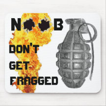 Noob don't get fragged mousepads