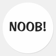 NOOB! ROUND STICKER
