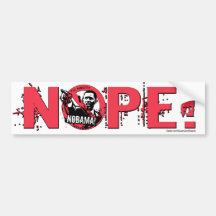 Nope Anti Obama Gear '08 Bumper Stickers