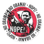 Nope Anti Obama Gear '08 Stickers