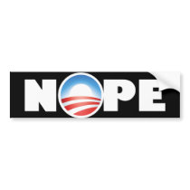Nope anti-obama nobama bumper sticker