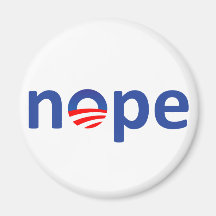 Nope Obama Refrigerator Magnets
