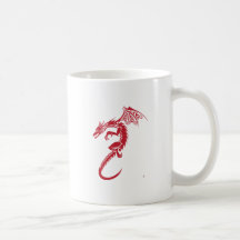 Norbert the Red Dragon Mugs