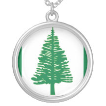 Norfolk Island, Australia flag Personalized Necklace