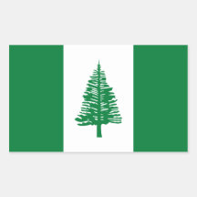 Norfolk Island Flag. Commonwealth of Australia Rectangle Sticker