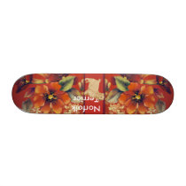 Norfolk Terrier - Autumn Floral Design Skate Decks