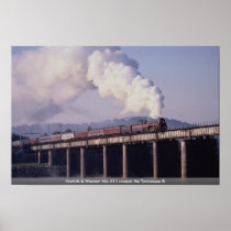 Norfolk & Western No. 611 crosses the Tennessee Ri Posters