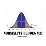 Normality Eludes Me (Bell Curve Humour) t-shirts