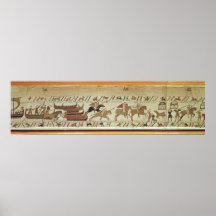 Normans disembark at Pevensey and the knights Poster