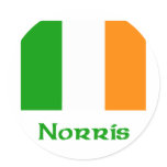 Norris Irish Flag stickers