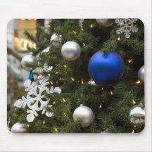 North America. Christmas decorations on tree. Mousepad
