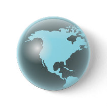 North America Glass Globe Pin