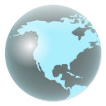 North America Glass Globe stickers