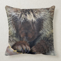 North American Porcupine Throw Pillow