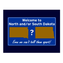 North and/or South Dakota Postcard