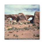 North and South windows, Arches National Park, Uta Fridge Magnet