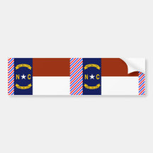 North Carolina Flag Bumper Stickers