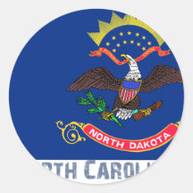 North Carolina Flag Map Sticker