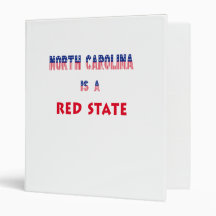 North Carolina is a Red State Vinyl Binder