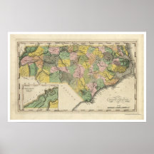 North Carolina Map 1814 Posters