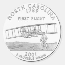 North Carolina Round Sticker