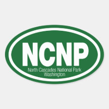 North Cascades National Park Oval Sticker