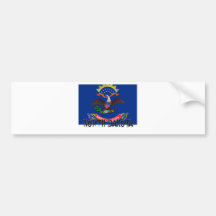 North Dakota Flag Bumper Sticker