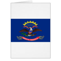 North Dakota Flag Card