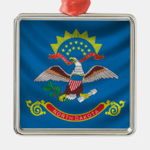 North Dakota Flag Christmas Tree Ornament