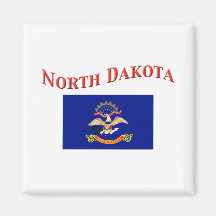 North Dakota Flag Fridge Magnets