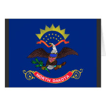 North Dakota Flag Greeting Card