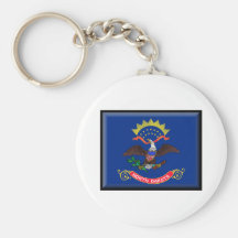 North Dakota Flag Keychain