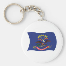 North Dakota Flag Keychain