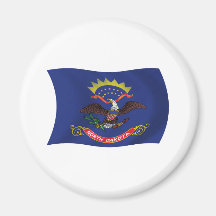 North Dakota Flag Magnet