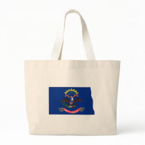 North Dakota Flag Map Bags