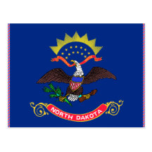 North Dakota Flag Post Card
