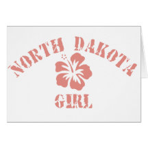 North Dakota Pink Girl Cards